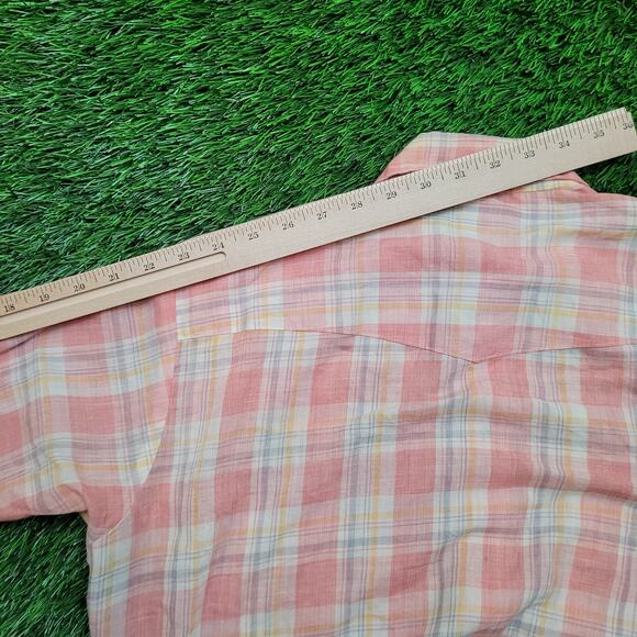 Vintage 70s Dee Cee Pearl Snap Western Shirt Mens M USA Disco Cowboy Sawtooth - Picture 6 of 11